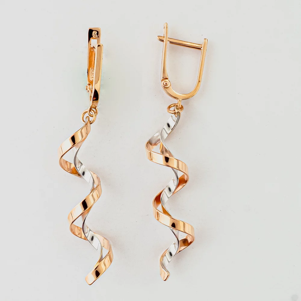 Серьги из красного золота 585 пробы