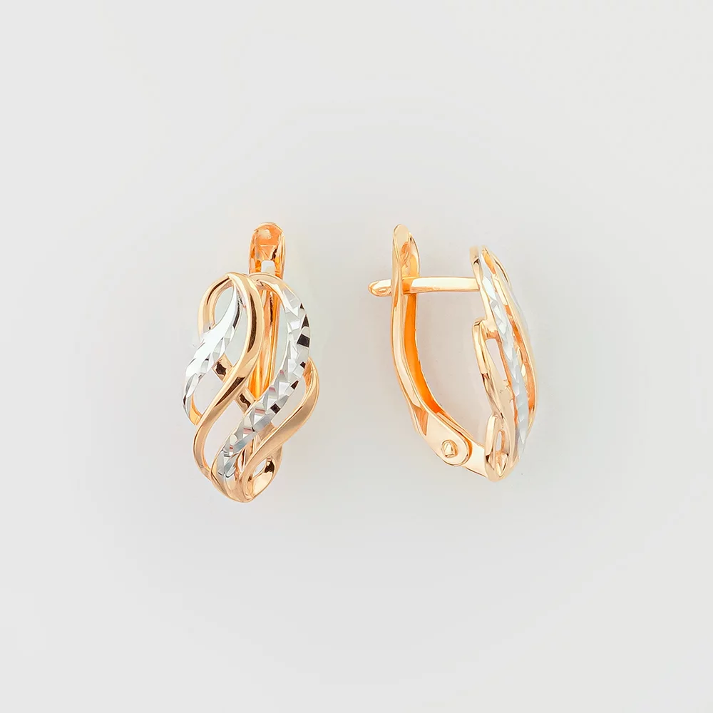 Серьги из красного золота 585 пробы