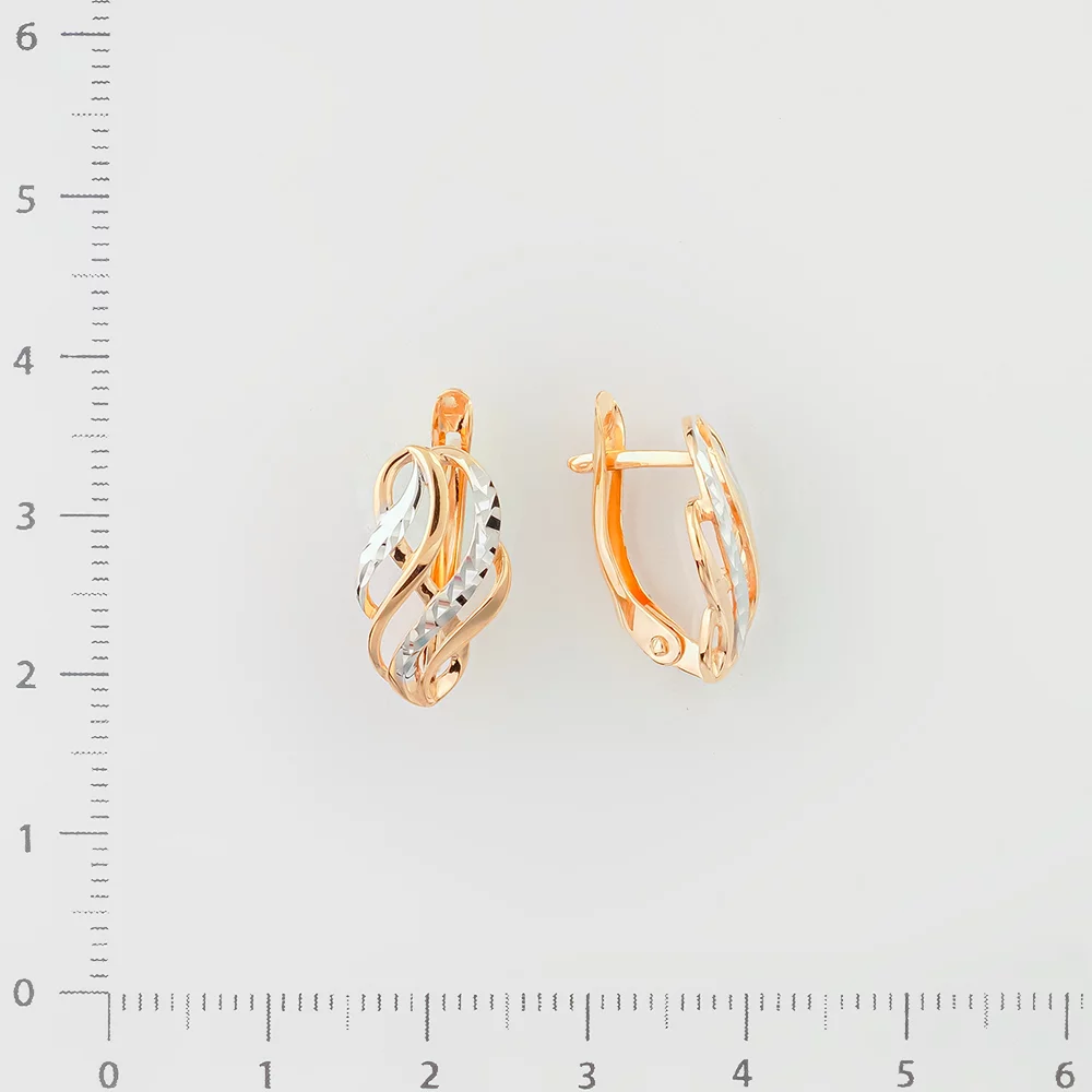 Серьги из красного золота 585 пробы