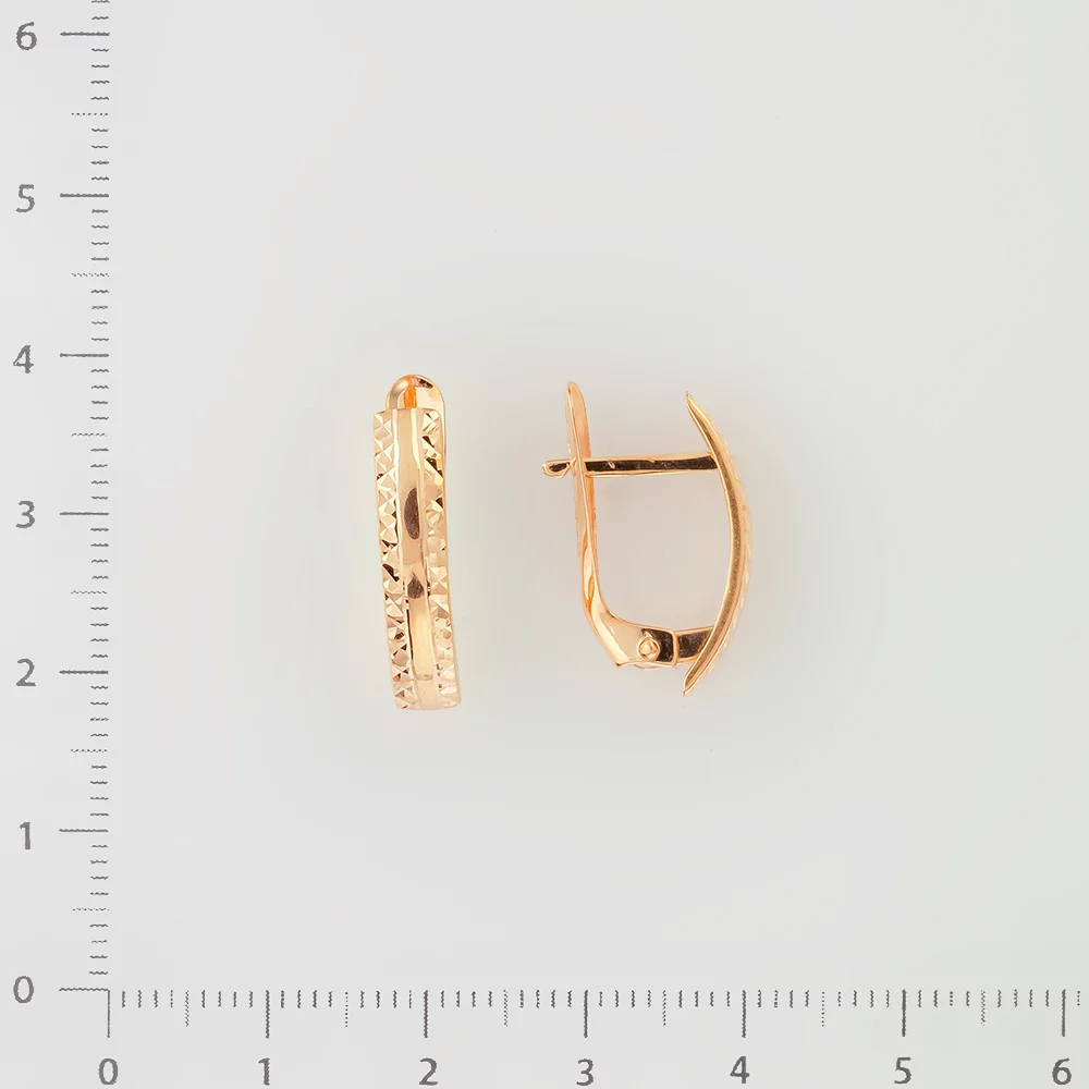 Серьги из красного золота 585 пробы